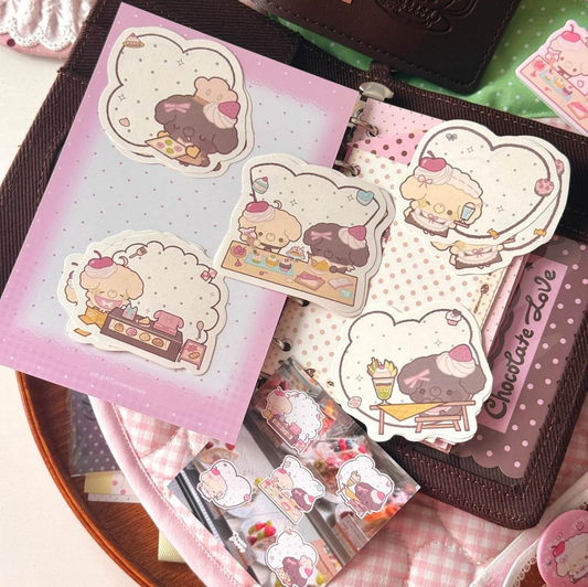 Puppy Dessert Sticky Notes - 15 sheets