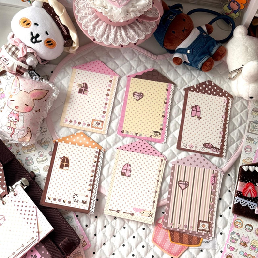 Pink & Brown House A7 Refills - 30 sheets